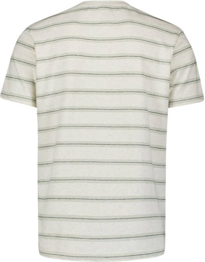 No Excess T-shirt No-Excess T-Shirt Crewneck Jacquard Stripes Ecru