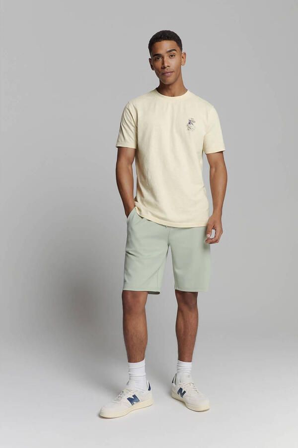 No Excess T-shirt No-Excess T-Shirt Slub Placed Prints Ecru