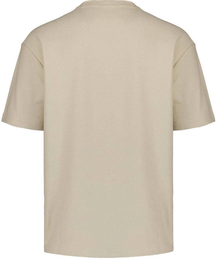 No Excess T-shirt met textuur beige - Foto 2