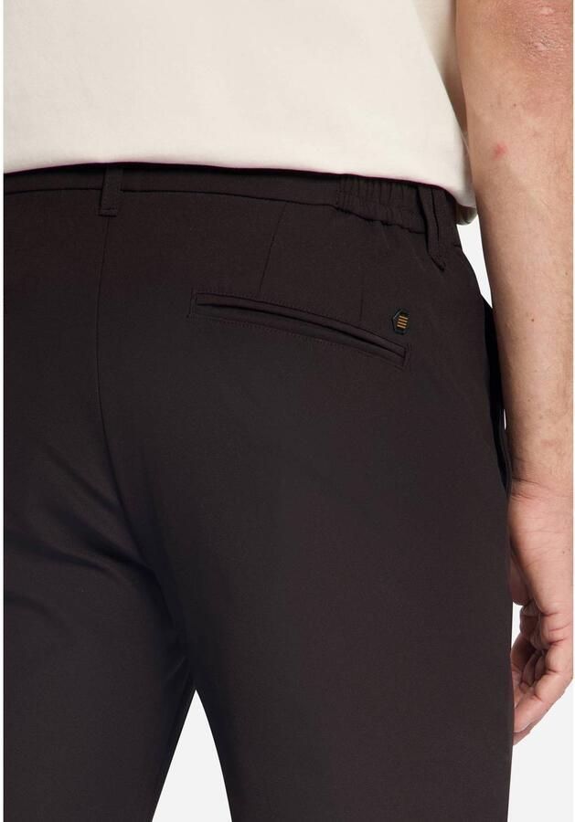 No Excess travelstof regular fit chino donkerbruin - Foto 2
