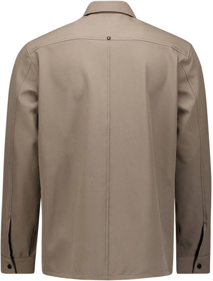 No Excess travelstof regular fit overshirt khaki - Foto 2
