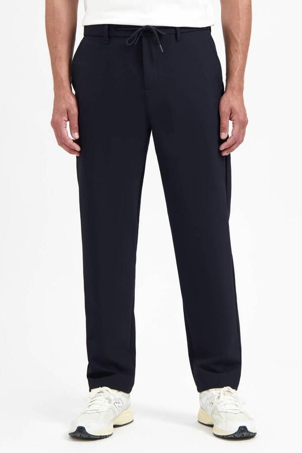 No Excess travelstof relaxed fit chino donkerblauw