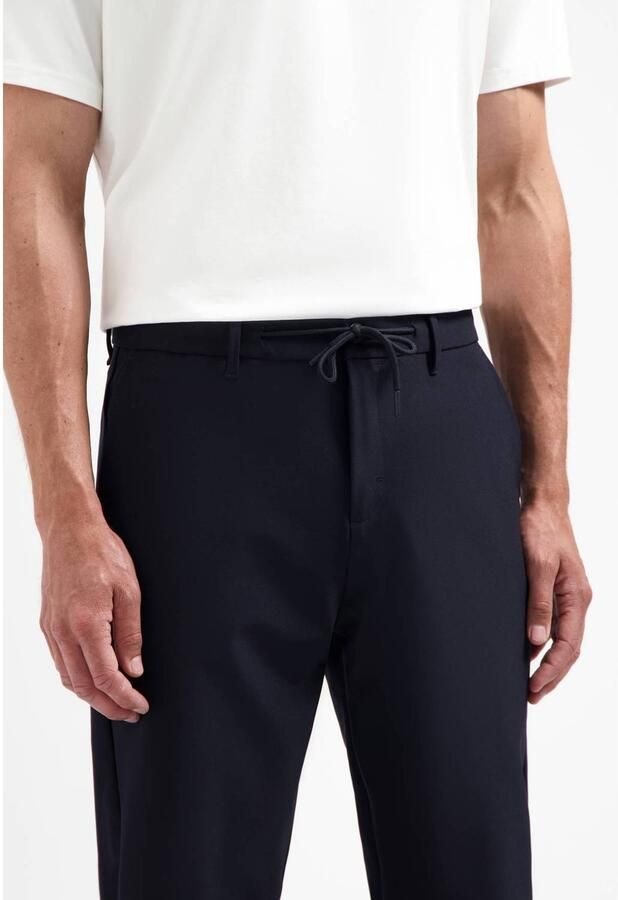No Excess travelstof relaxed fit chino donkerblauw - Foto 2