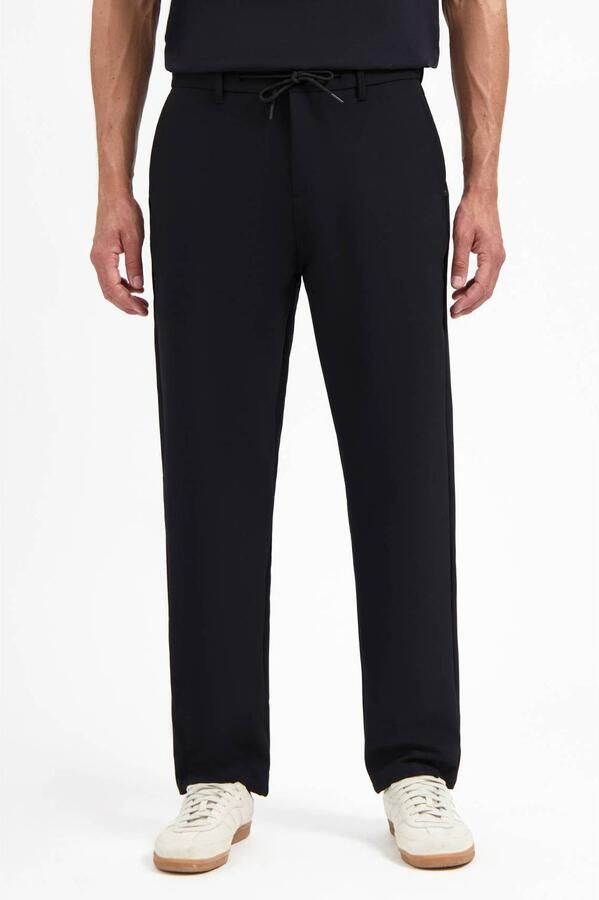 No Excess travelstof relaxed fit chino zwart