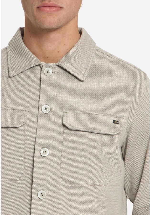 No Excess twill overshirt lichtbruin - Foto 3