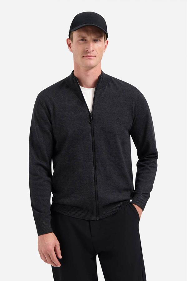 No Excess vest fijn gebreid antraciet - Foto 2