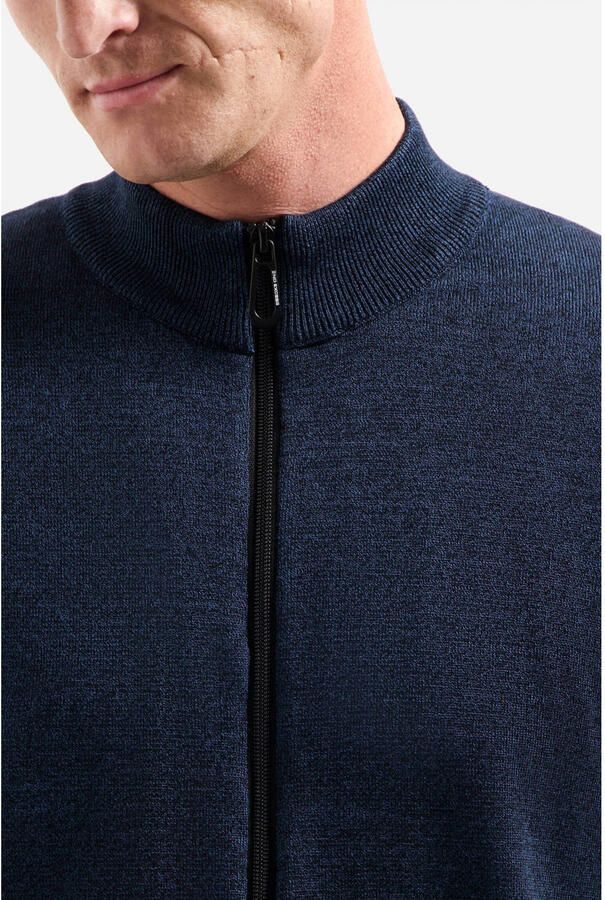 No Excess vest fijn gebreid donkerblauw