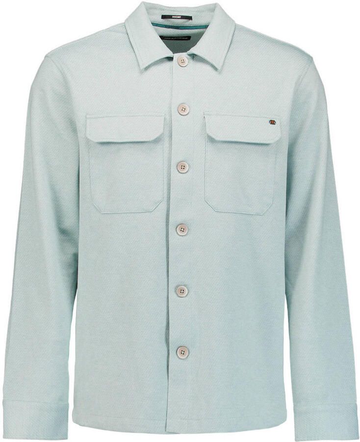 No Excess viscose twill overshirt lichtblauw - Foto 2