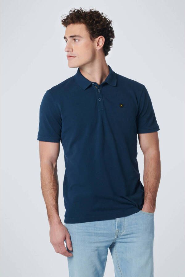 No Excess regular fit polo carbon blue