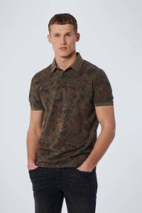 No Excess polo met all over print army