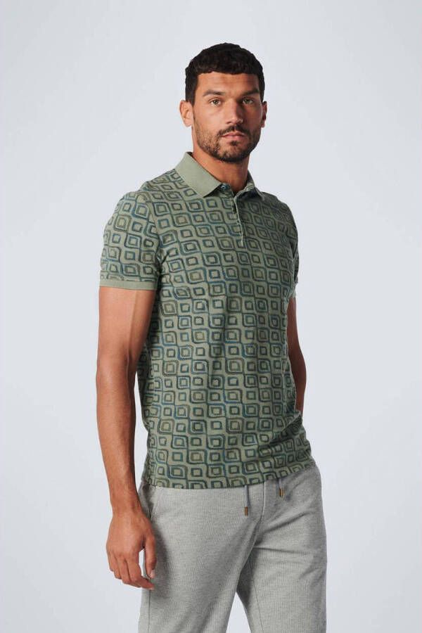 No Excess polo met all over print light army