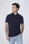 No Excess T-shirt Polo Print Donkerblauw - Thumbnail 1