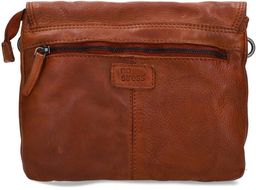 No Stress leren crossbody tas cognac - Foto 3