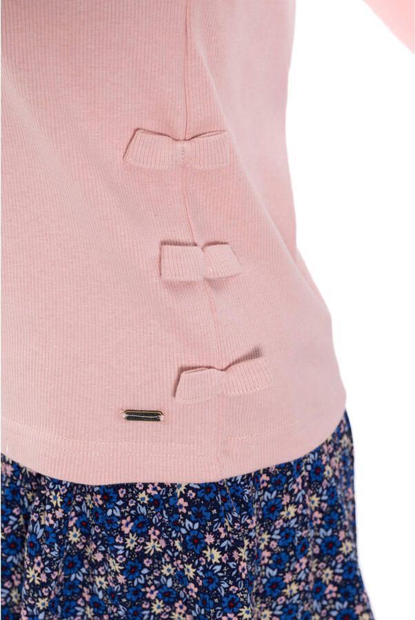 No Way Monday aansluitende longsleeve roze - Foto 2