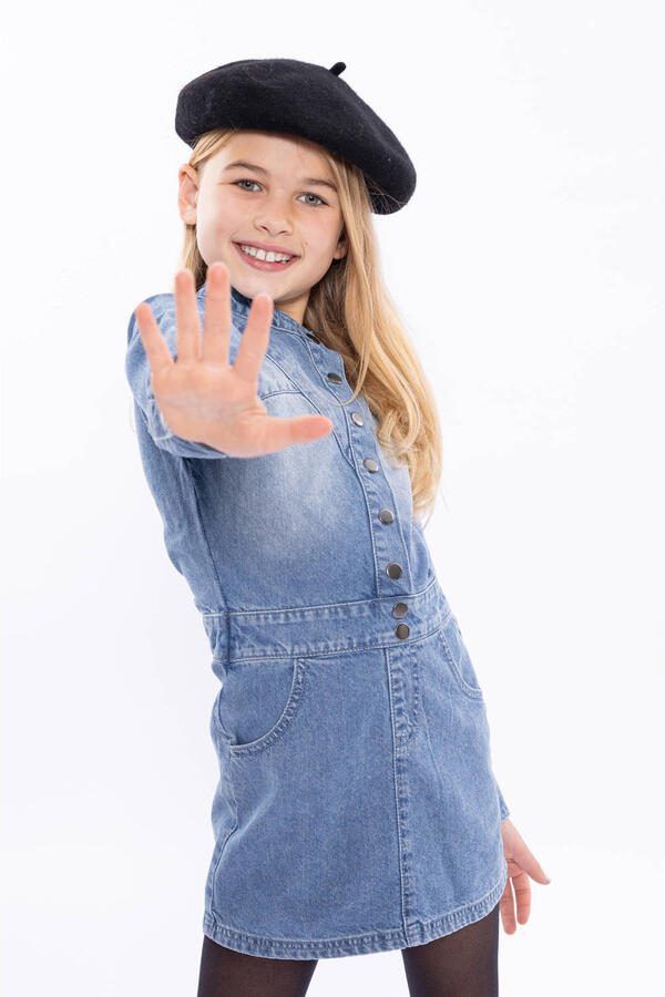 No Way Monday denim spijkerjurk blauw