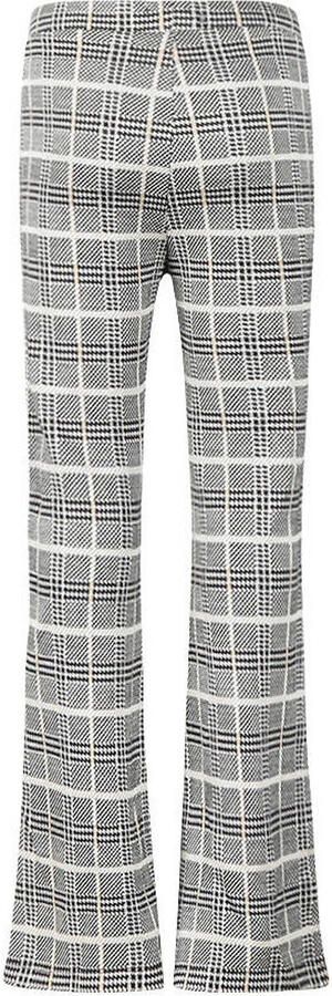 No Way Monday flared geruite broek grijs - Foto 3
