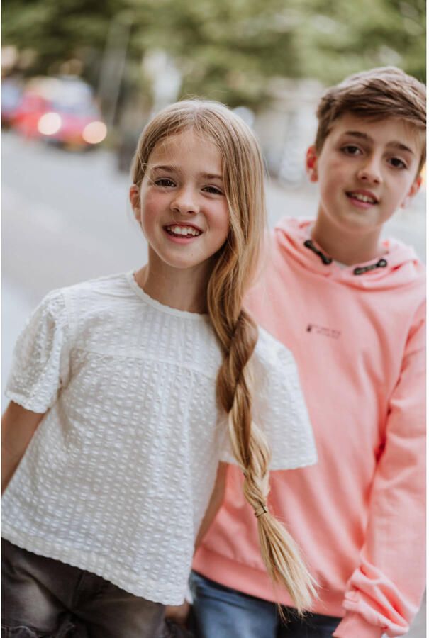 No Way Monday hoodie met backprint roze - Foto 2