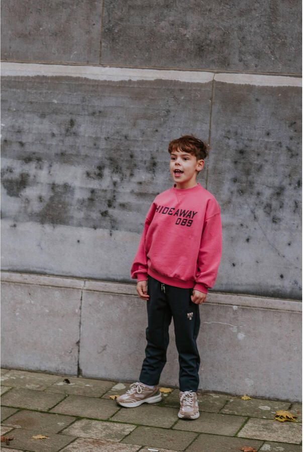 No Way Monday oversized sweater met tekstprint roze