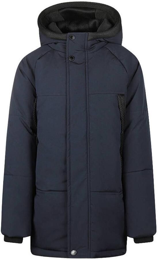 No Way Monday parka donkerblauw Jas Jongens Polyester Capuchon Effen