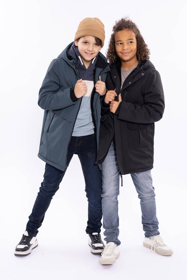 No Way Monday parka grijsblauw