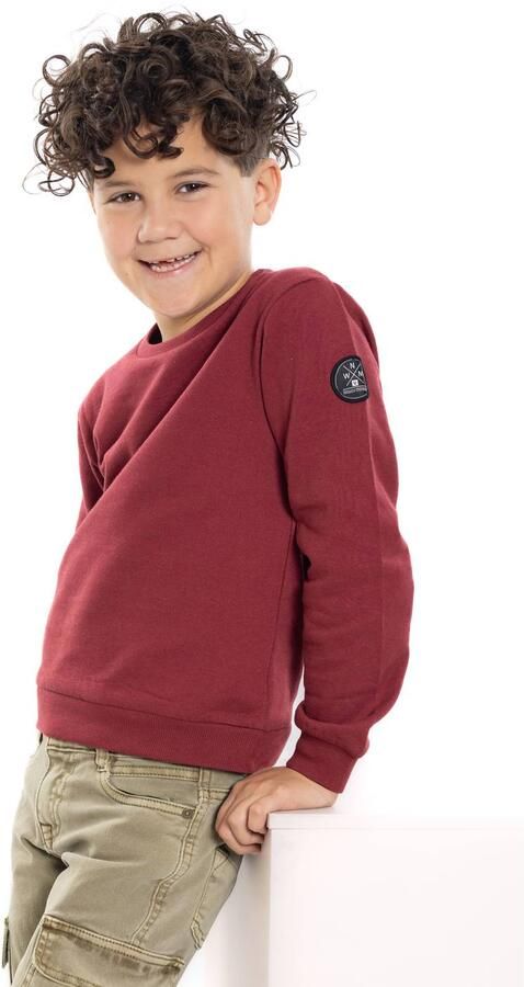 No Way Monday rechtvallende sweater met backprint rood Backprint - Foto 2