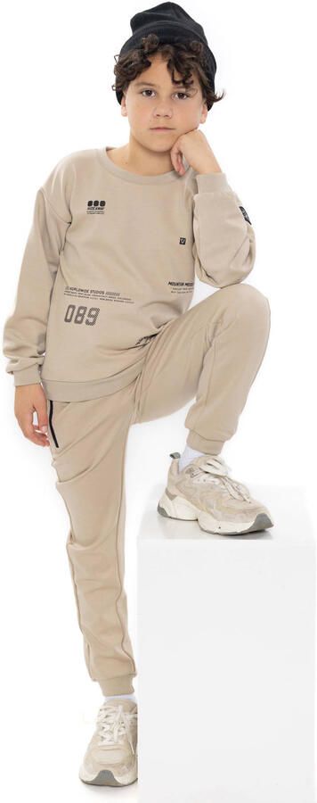 No Way Monday rechtvallende sweater met print beige - Foto 2