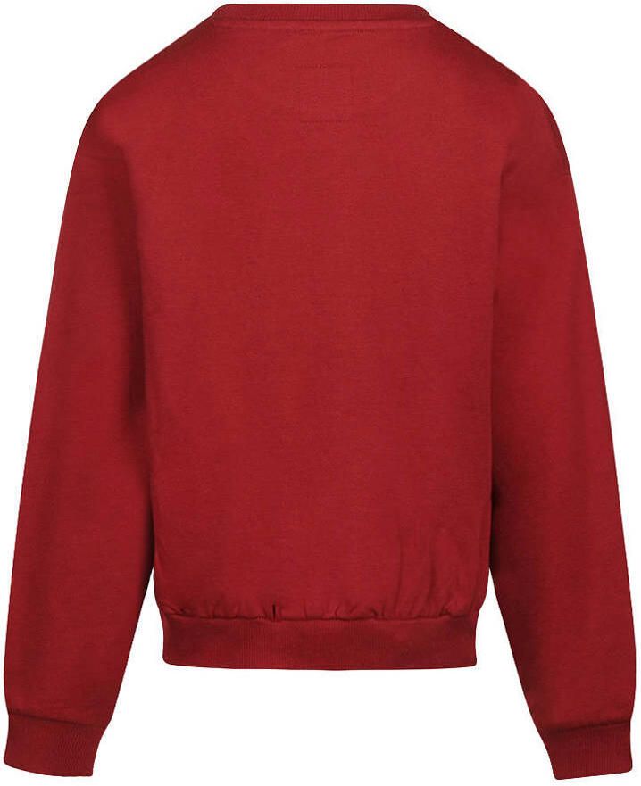 No Way Monday rechtvallende sweater met print rood