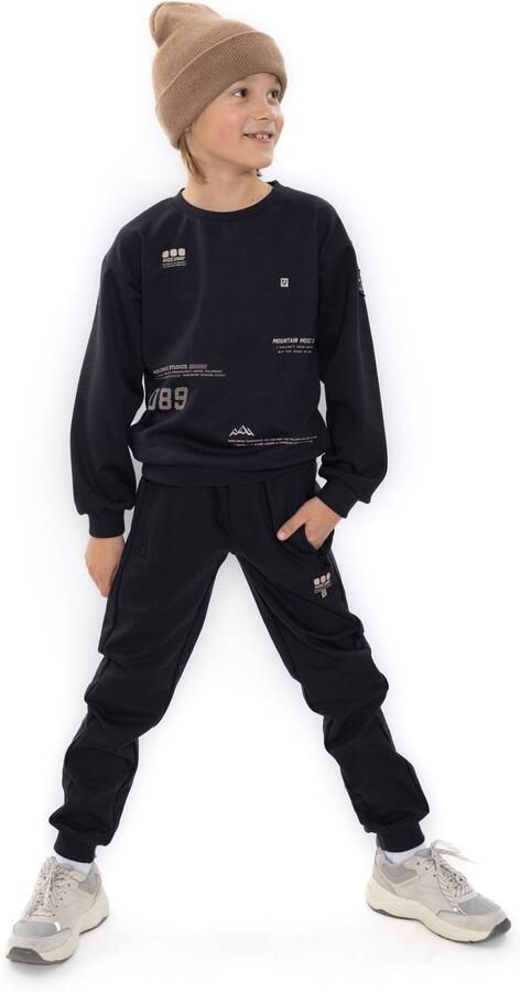 No Way Monday rechtvallende sweater met tekst zwart