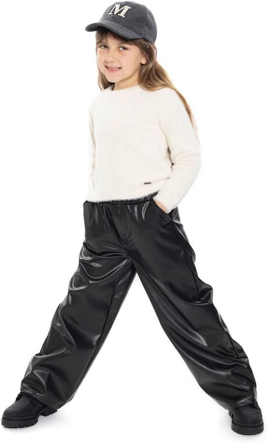 No Way Monday rechtvallende sweater wit Trui Meisjes Polyamide Ronde hals