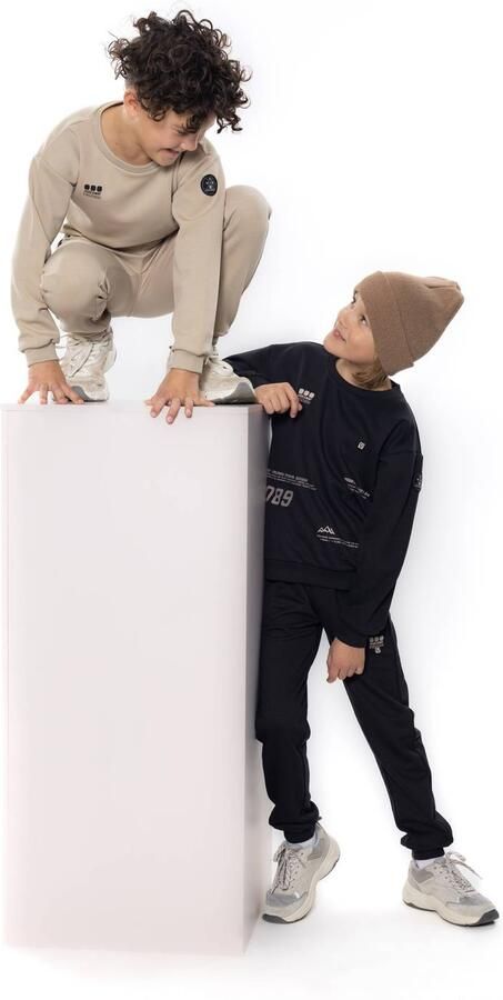 No Way Monday regular fit joggingbroek zwart Jongens Polyester Effen - Foto 3