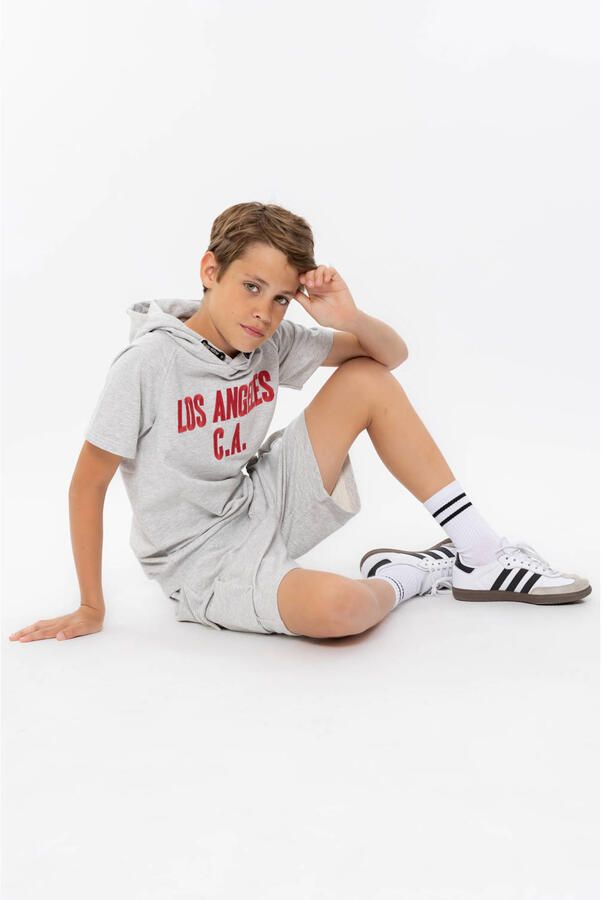 No Way Monday regular sweatshort grijs - Foto 3