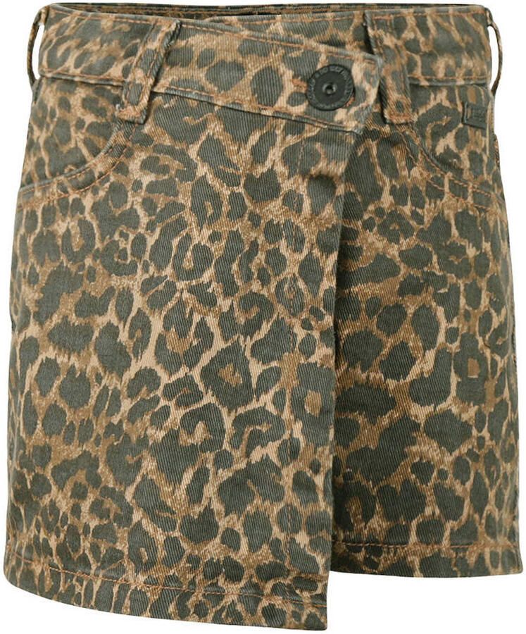 No Way Monday skort met panterprint bruin