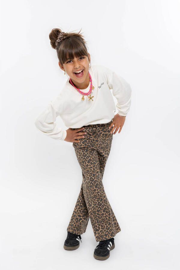 No Way Monday sweater met backprint ecru