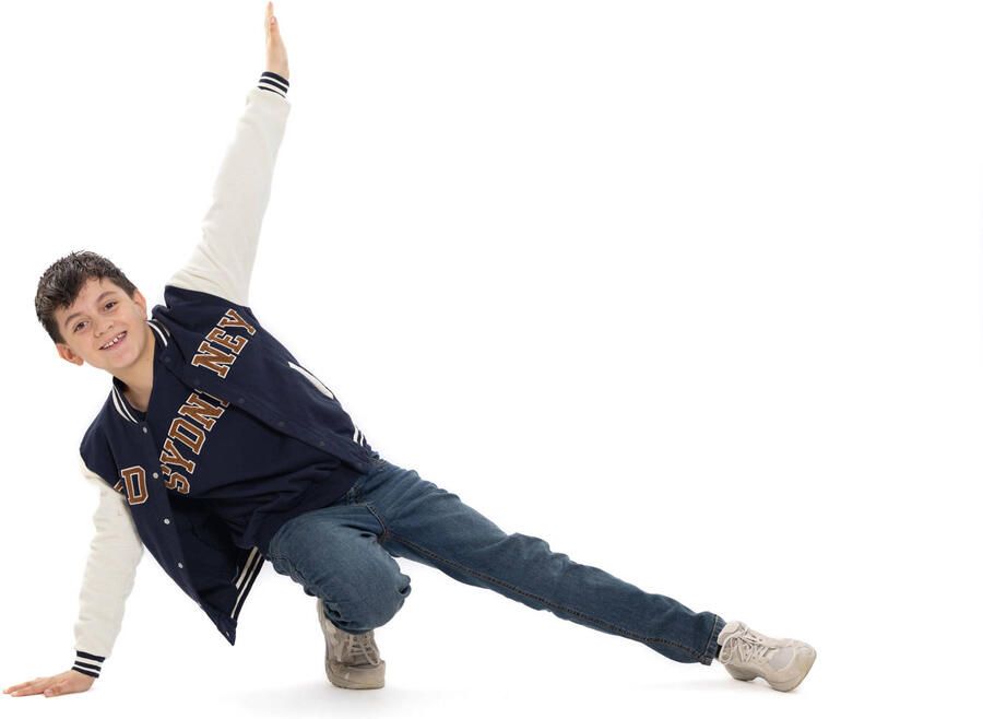 No Way Monday sweatvest met tekst donkerblauw wit - Foto 2