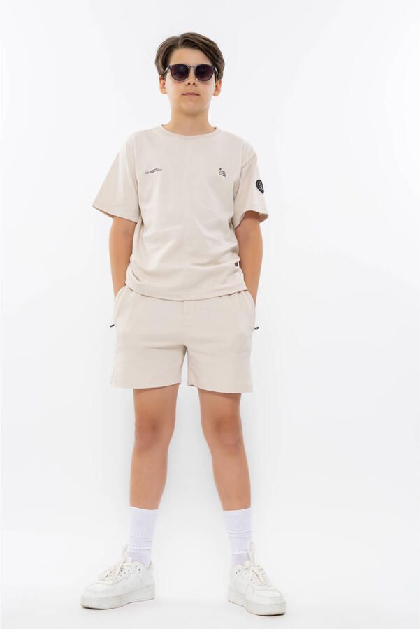 No Way Monday T-shirt + sweatshort beige