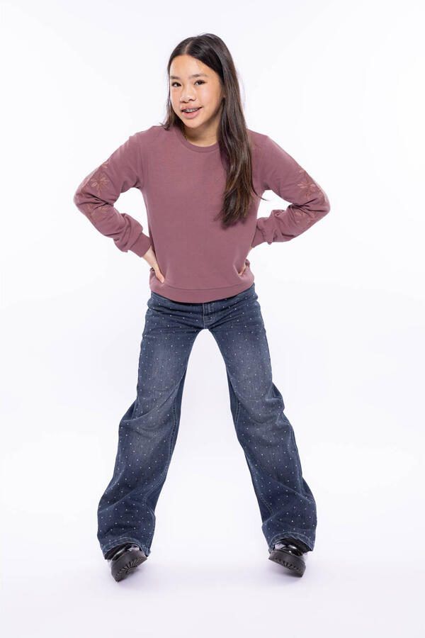 No Way Monday wide leg jeans dark blue denim