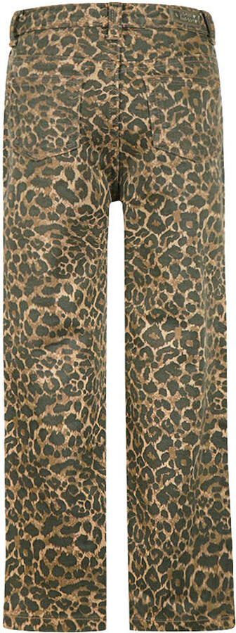 No Way Monday wide leg jeans met panterprint bruin - Foto 2