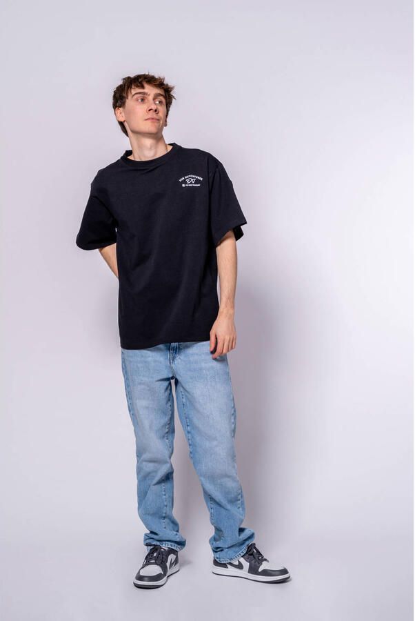 No Way Monday X Job Dutchtuber T-shirt + korte broek met backprint zwart