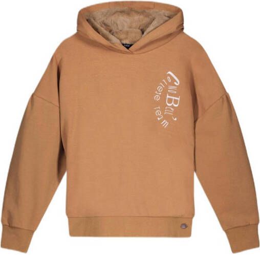 NoBell hoodie Kumy kaneelbruin Sweater Meisjes Stretchkatoen Capuchon 170 176