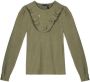 NOBELL Meisjes Tops & T-shirts Kobo Girls Cable Jersey Tshirt L sl Olive Green Olijf - Thumbnail 2