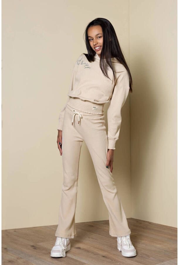 NOBELL Meisjes Broeken Sady Waffled Rib Jersey Flared Pants Beige