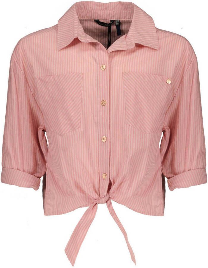 NoBell gestreepte blouse Tima roze
