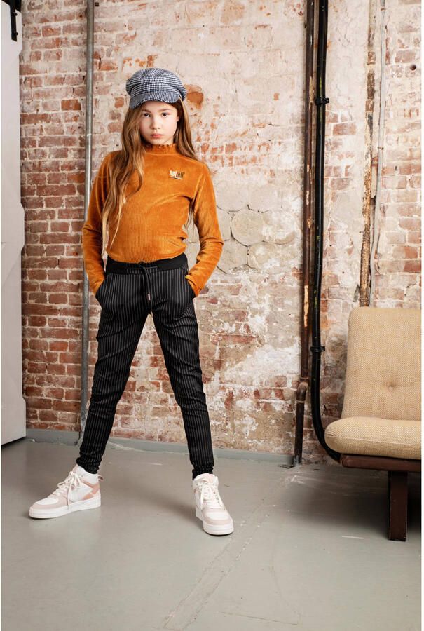 NOBELL Meisjes Broeken Secler Pants Pintstripe Punta Di Roma Zwart - Foto 2