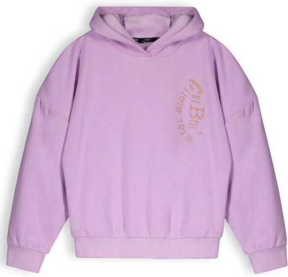NoBell hoodie King met tekst lila