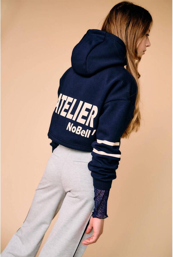 NoBell hoodie met print donkerblauw - Foto 3