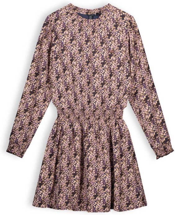 NoBell jurk Moory van gerecycled polyester 433 dark roast brown Bruin 134 140