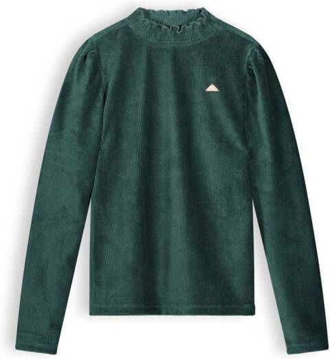 NoBell longsleeve Kobus 316 pine green Groen Meisjes Katoen Col Effen 122 128