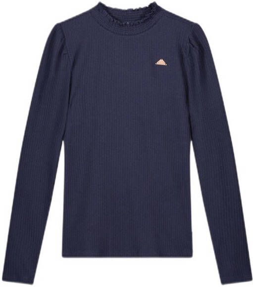 NoBell longsleeve Kobus donkerblauw Meisjes Polyester Ronde hals Effen 134 140