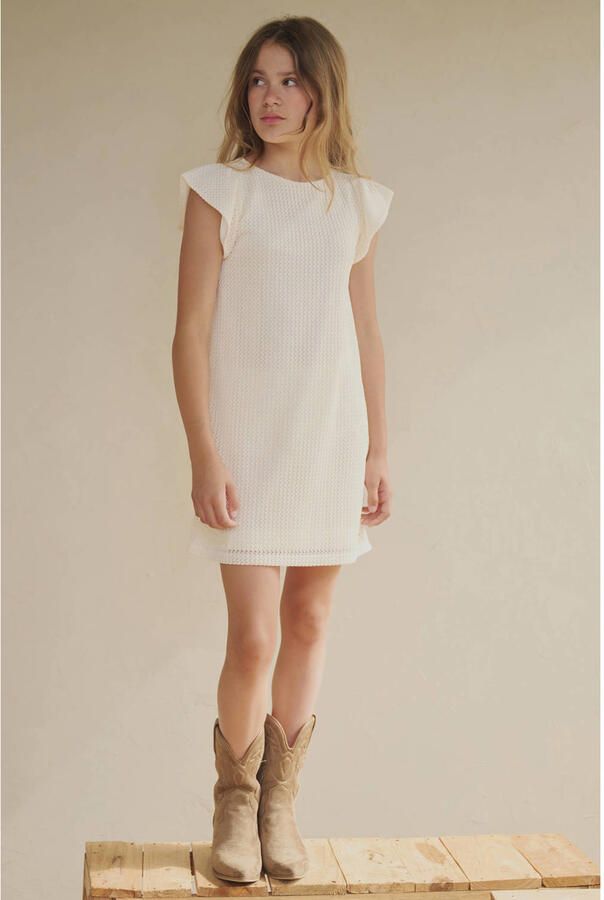 NoBell midi jurk crochet ecru - Foto 2