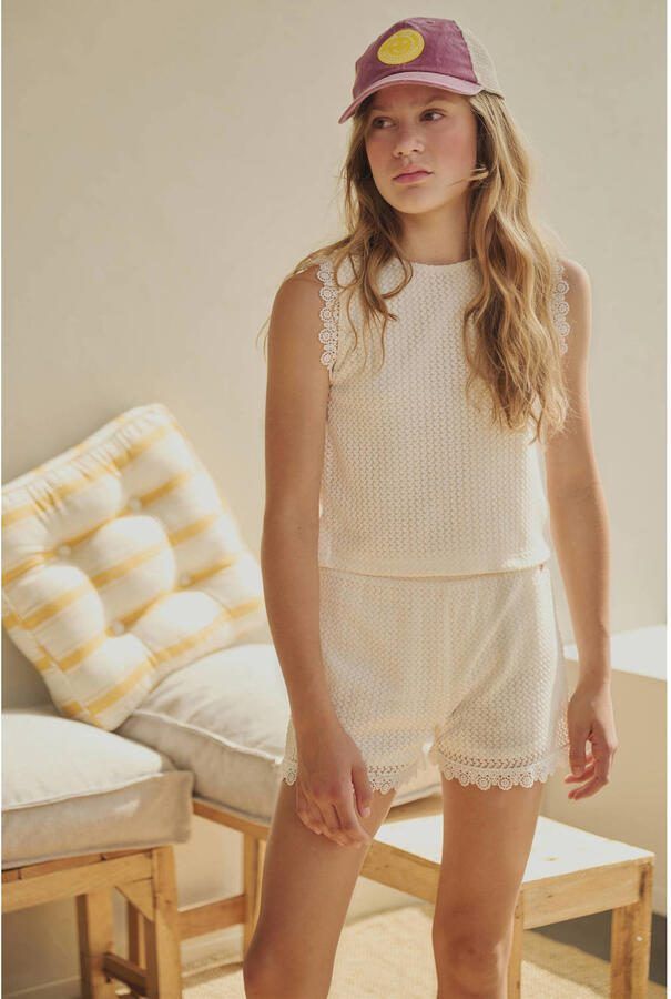 NoBell mouwloze top ecru crochet - Foto 2